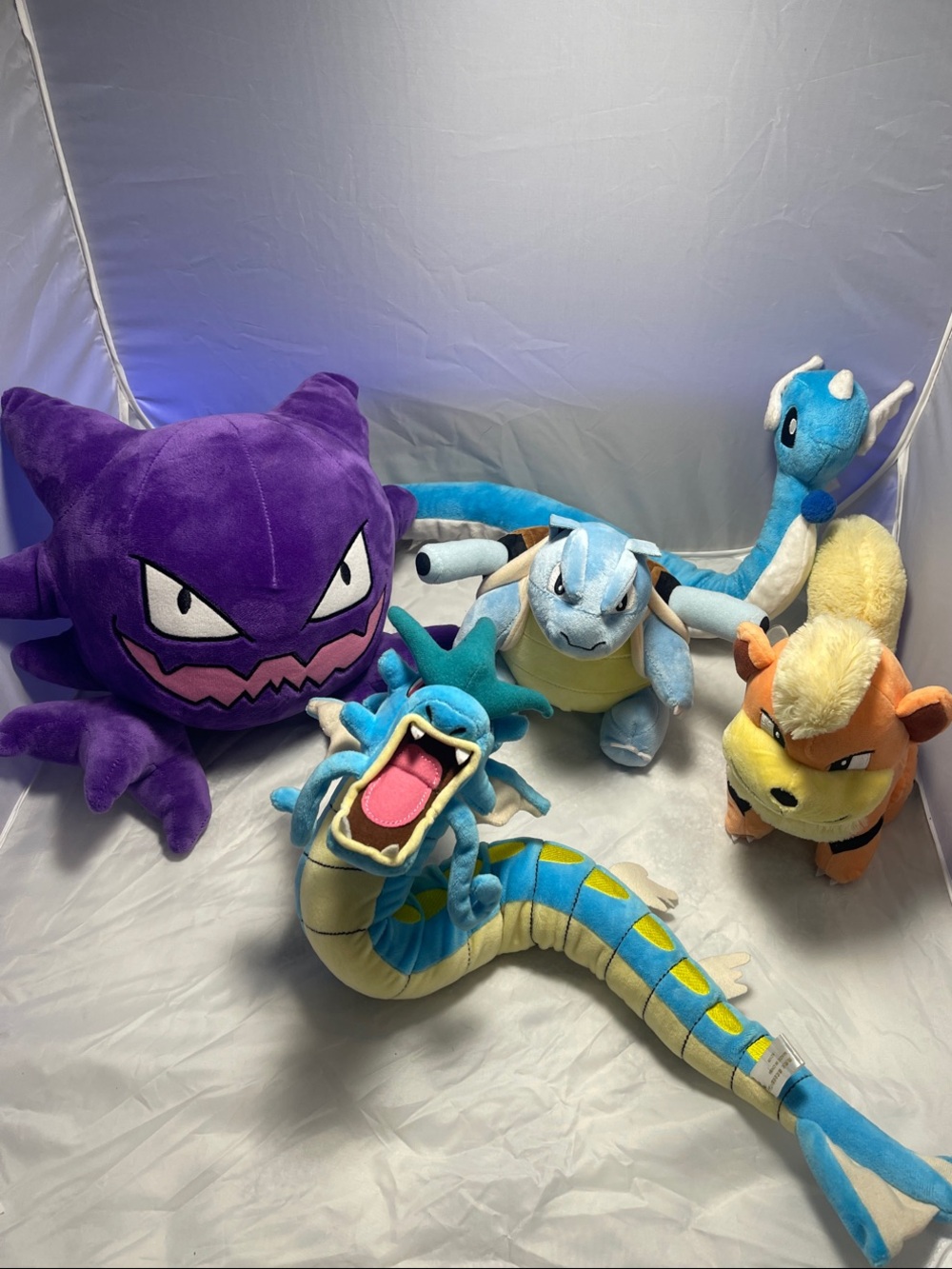 Pokémon Plush Bundle - Blue Gyarados, Haunter, Blastoise, Growlithe, Dratini